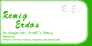 remig erdos business card